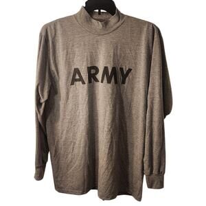US Army PFU Long Sleeve Shirt Gray Size L – Physical Fitness Uniform